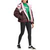Adidas Originals 70S FW24 Warm Sports Comfortable Striped Down Jacket Women Outerwear Pink Mystery-Coffee-Brown JN7653