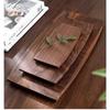1PC Black Walnut Coffee Utensils Tray Wooden Afternoon Tea Dessert Tray Solid Wood Tea Set Household Natural Materials