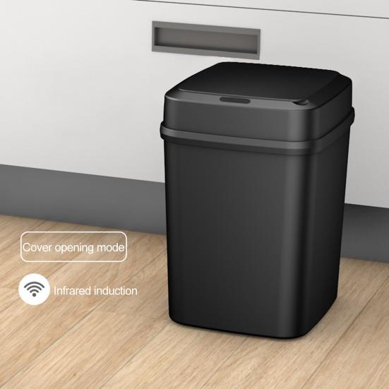 12L Smart Trash Can with Lid No Touch Infrared Induction Low-energy Electric Intelligent Automatic Sensor Rubbish Bin for Daily Use
