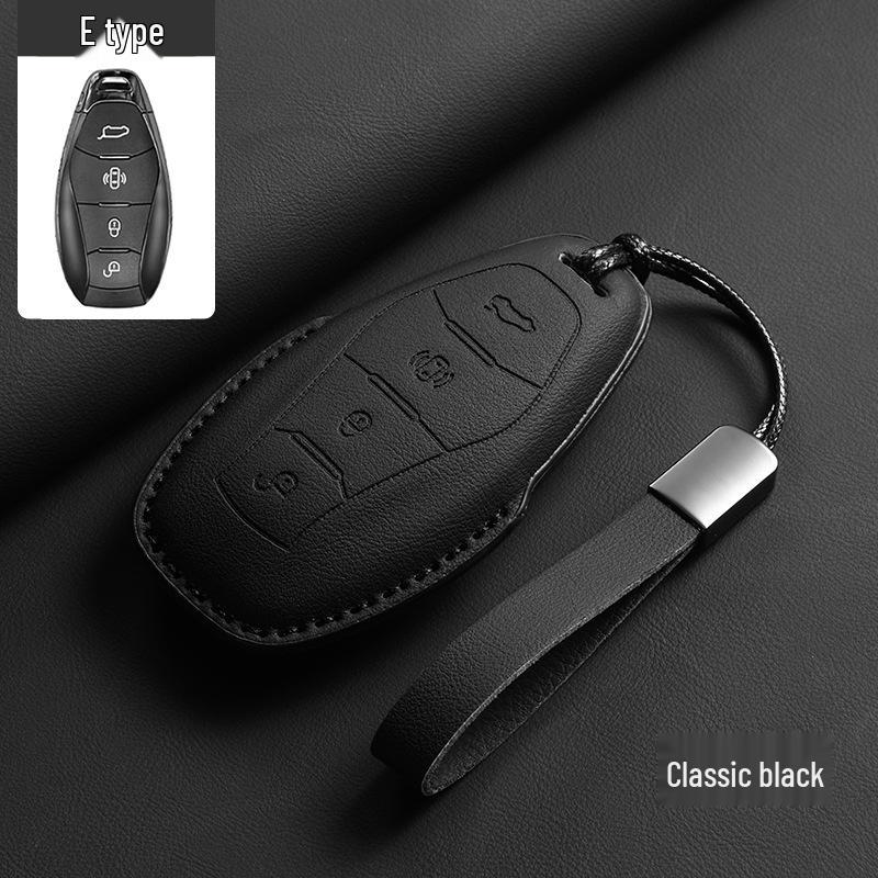 Premium Leather Key Case for Hongqi H5 PHEV - Original Interior Style