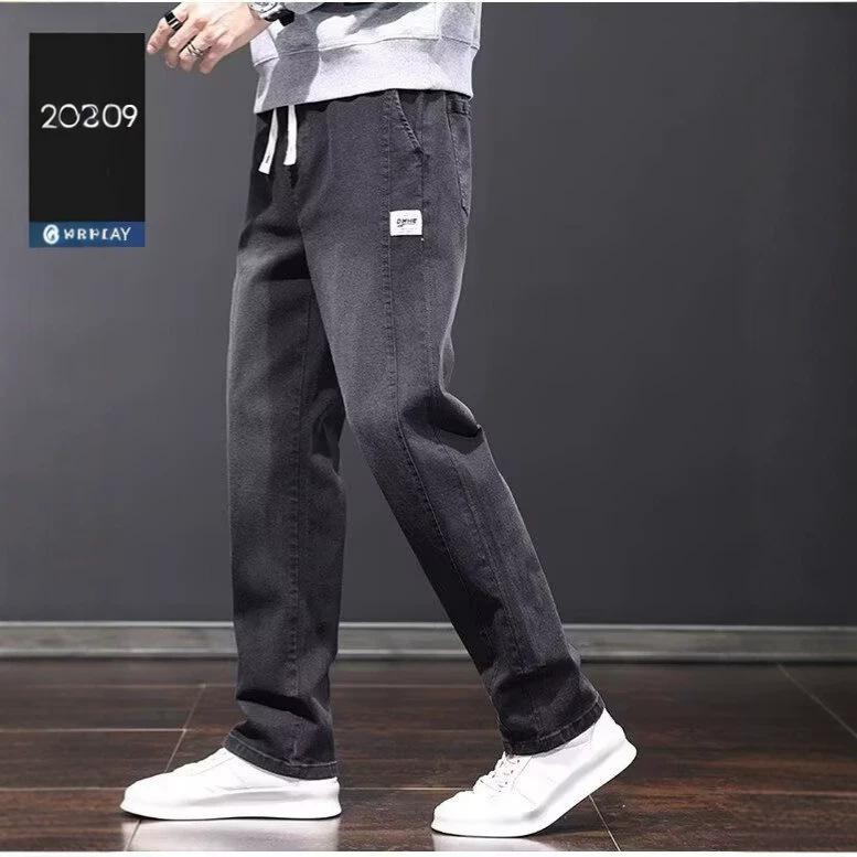 Men's Jeans Spring and Autumn Loose Straight Pants New Casual Trend Wide-leg Trousers Boys Versatile