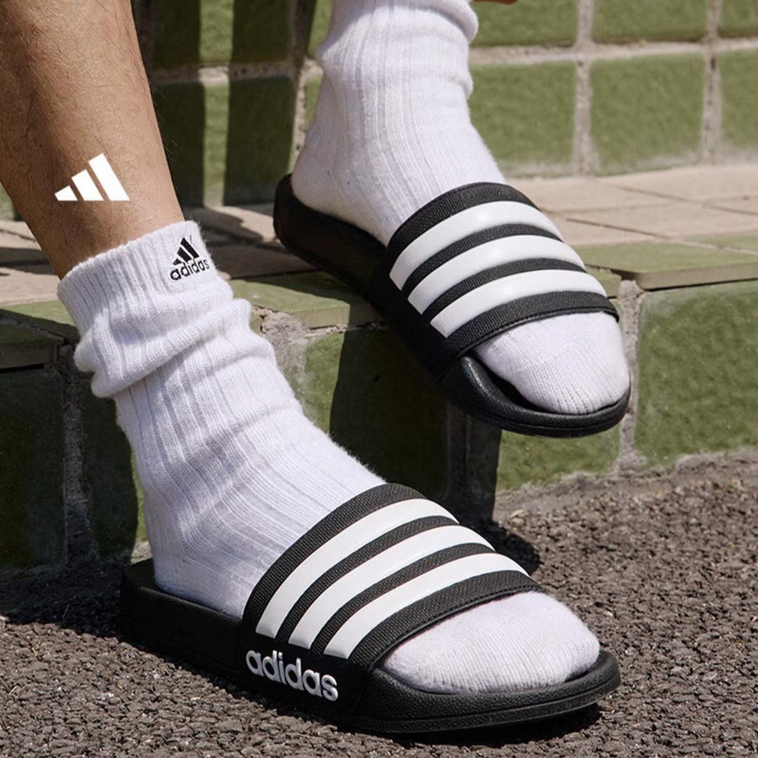 Adidas ADILETTE SHOWER Повседневные Практичные Удобные Шлепанцы - Adidas Sport GZ592 36.5 чёрный