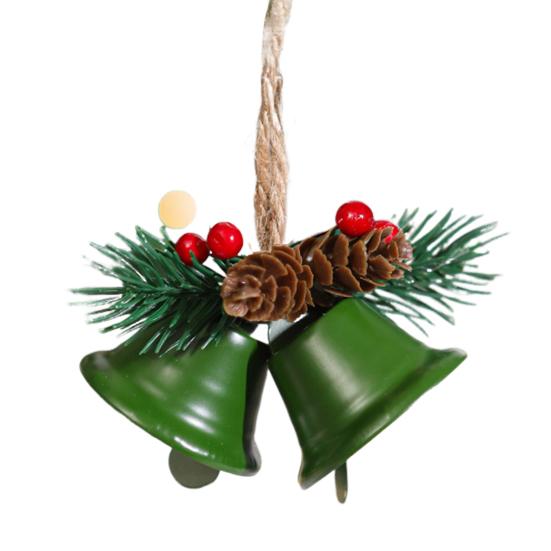 1/4Pcs Christmas Bells Easy Installation Lanyard Design Pine Cone Shape Xmas Bells Doors Windows Tree Decor