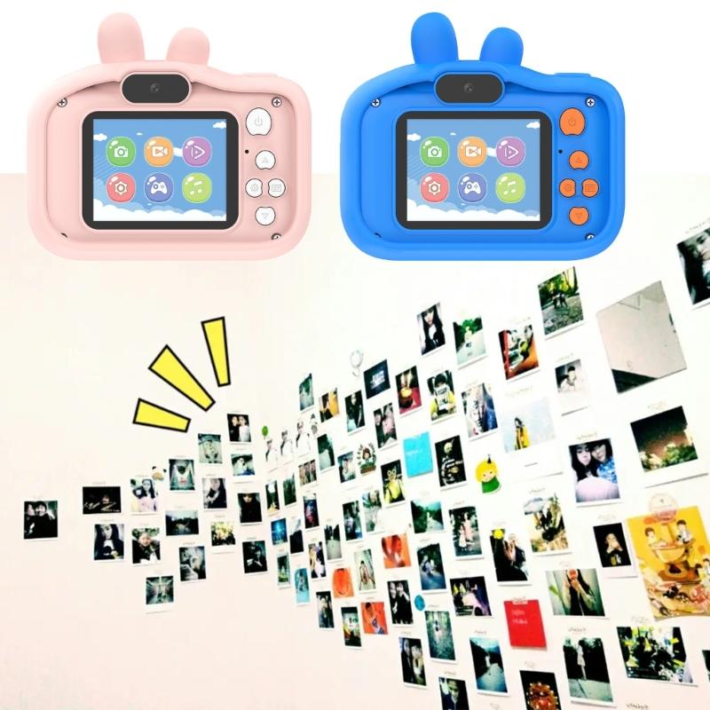 H9S Child Friendly Digital Camera Easy To Use Kids Educational Toy Camera 2.0in IPS Screen 8.0X Zooming Support OTG