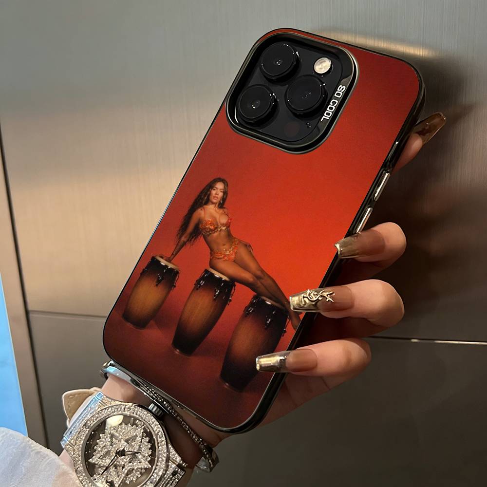 

Karol Tropicoqueta For iPhone 17 16 15 14 13 12 11 Pro Max XS 17 Air Silicone Colored Silver Bumper Cover iPhone16