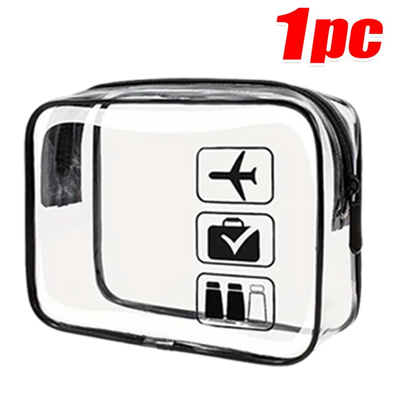 

Clear Toiletry Bag Approved Travel Bag Carry On for Travel Airport Accessories Compliant Makeup Cosmetic bag Women Men 20X6X15cm