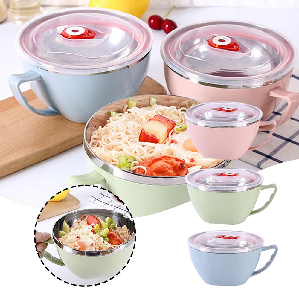 Anti-Scald Instants Noodle Bowl With Lid Multi-Purpose Food Container For Home Kitchen