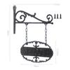 Hanging Iron Welcome Sign Plaque Durable Metal Wall Decoration for House Exterior Porch Bar Shop Door Plate
