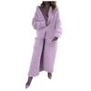 Women's Winter Long Lapel Warm Sweater Loose Knit Cardigan Jacket Solid Color Thick Fashion Sweater Coat
