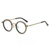 Round Optical Glasses Frame Men Anti Blue Light Clear Lens Eyeglasses Vintage Casual Metal Frame Myopia Spectacle Frame