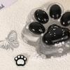 1 Stück Kawaii Tpr Schwarze Katze Pfote Weiche Relief Entspannungs Dekompressionsspielzeug Mochi Taba Transparent Katze Pfote Fidget Spielzeug