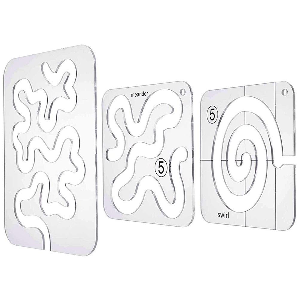 

3 шт. Принадлежности для одежды Шаблон для квилтинга Линейка акриловая линейка для свободного шитья Швейная машина 3PCS