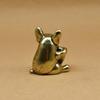 1PCSCollection Statues Desktop   Solid Copper Pug Figurines Feng Shui  Vintage Brass Dogs Ornament Tea Pet Home Decor