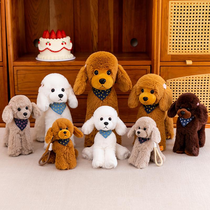 Lying Poodle Plush Toy - Dog Doll Birthday Gift