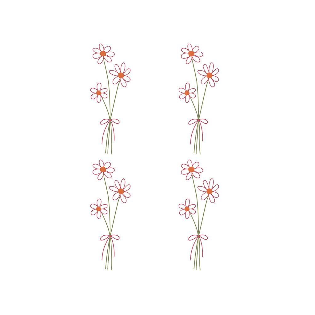 High-End Small Fresh Color Beautiful English Flower Hand Collarbone Simulation Flower Tattoo Sticker