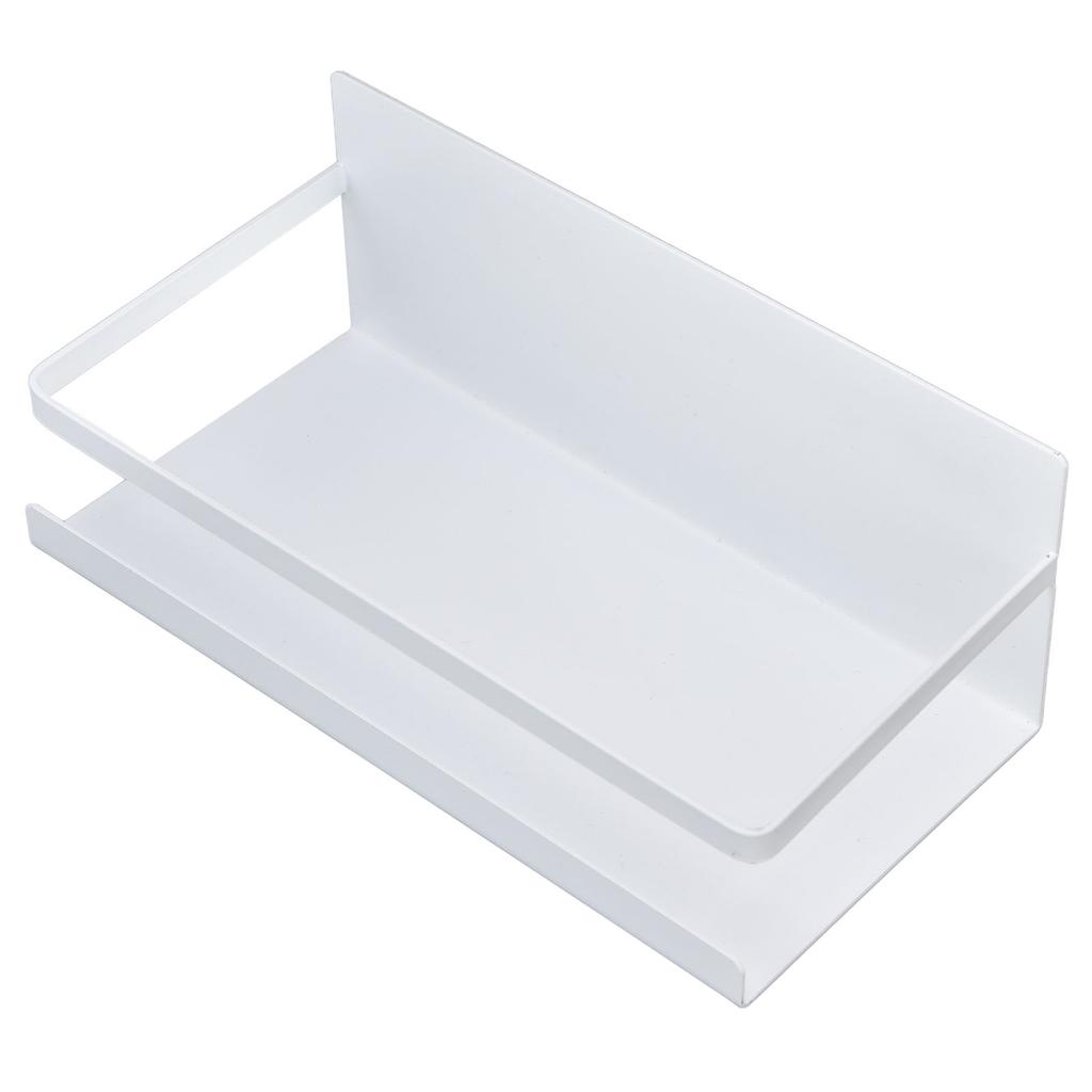 Kitchen Rack Space Saving Spice Shelf Organizer Magnetic Single Tier Iron for StorageWhite