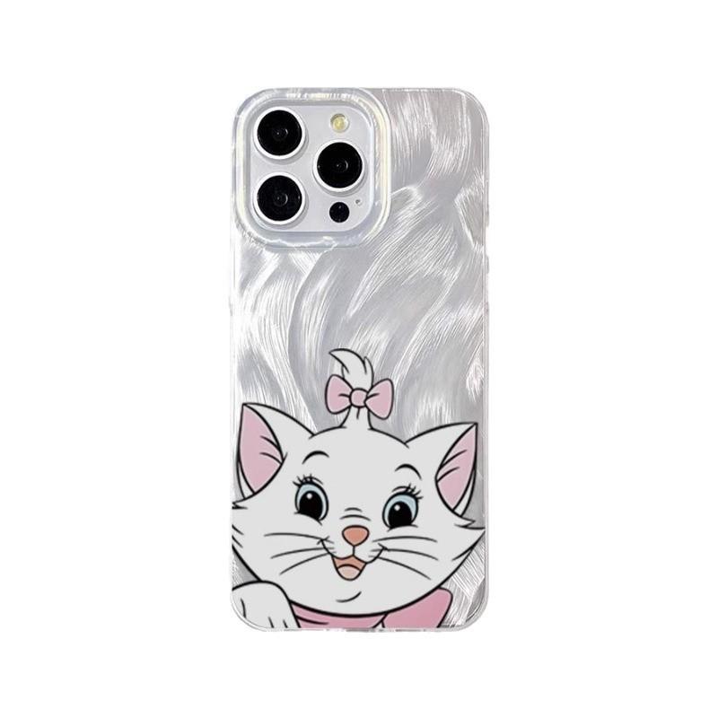 Mary cat for iPhone15PRO mobile phone case 14 Apple 13 feather case 12xsmax11 hard ins wind
