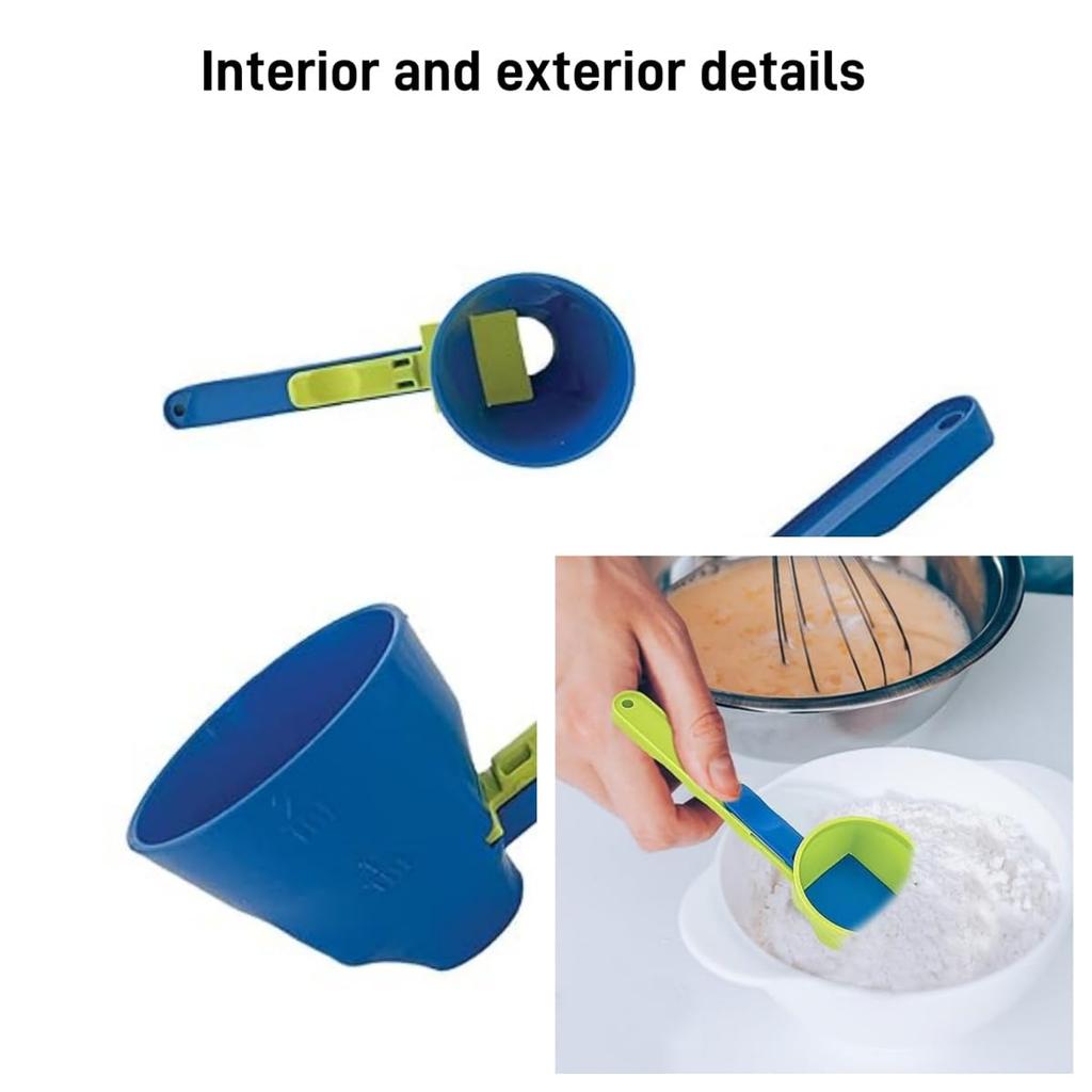 Slide Scoop Funnel With Longer Handle for Gym Protein Powder Pre Workout Measuring Spoon Kitchen Gadget Durable PP