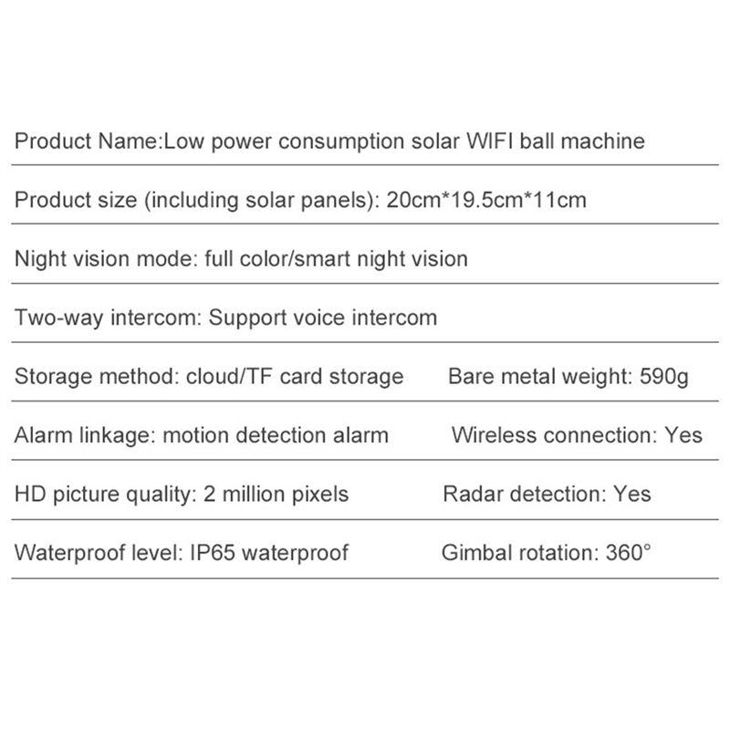 ABUO-Wifi Outdoor Cameras Wireless Security Surveillance Camera Low Power Consumption 360°View Spotlight EU Plug