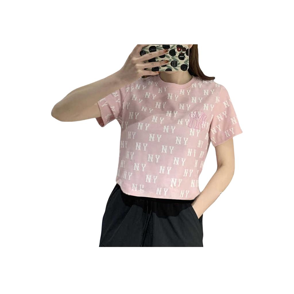 New MLB New York Yankees T Shirt Women's Pink 3FTSM0153-50PKM