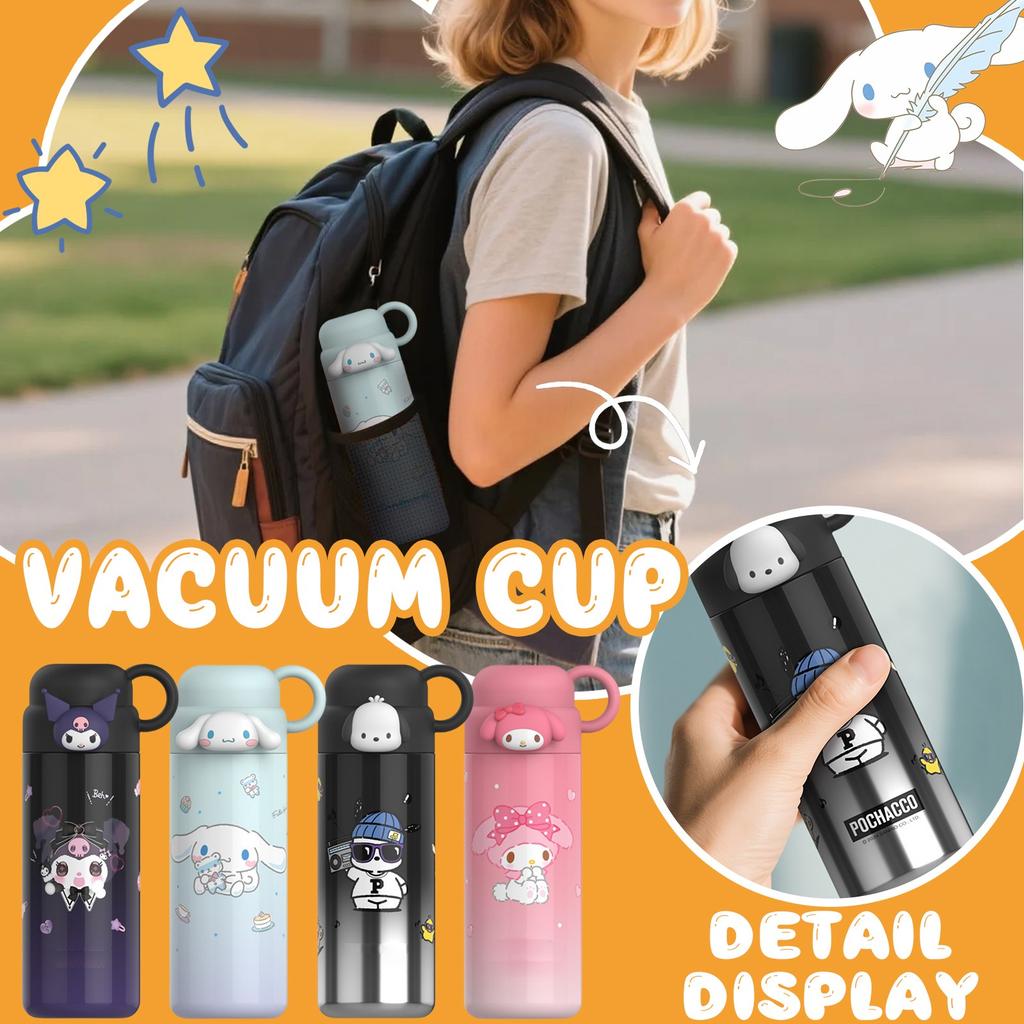 Thermos-Cup With Straw Water Bottle 316 Stainless Steel Thermos-Bottles Coffee Pitcher 460ML