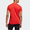 adidas T Shirts Men's Red Crew Neck Moderate Straight Fit H11108