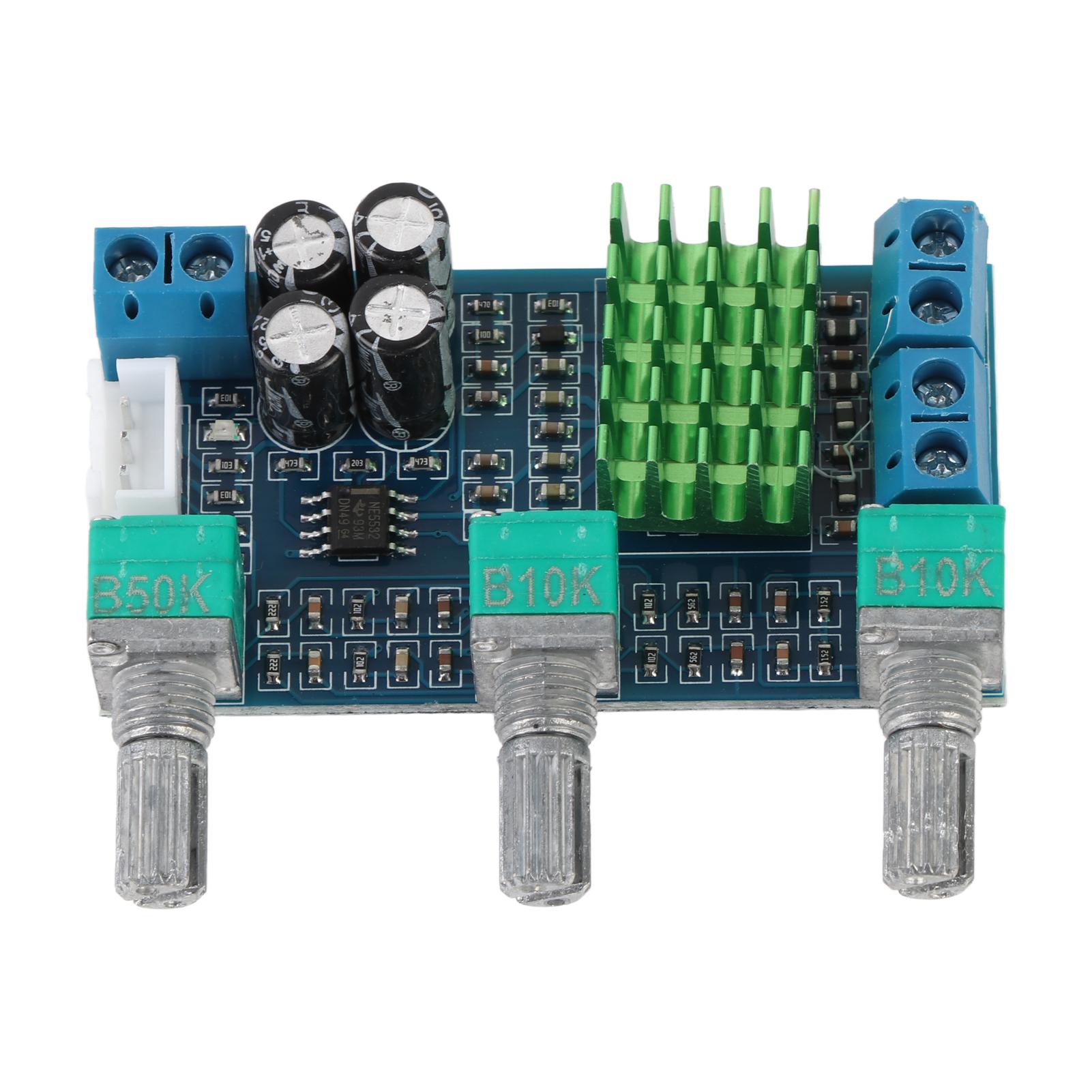 

XH M567 DC 12 24V 80Wx2 Digital Sound TPA3116D2 Treble Bass Regulating Preset Pre Dual Channel Amplifier Board різнокольоровий