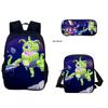 Print Backpack 3-Piece Set for Kids, Waterproof, Large Capacity, School Gift