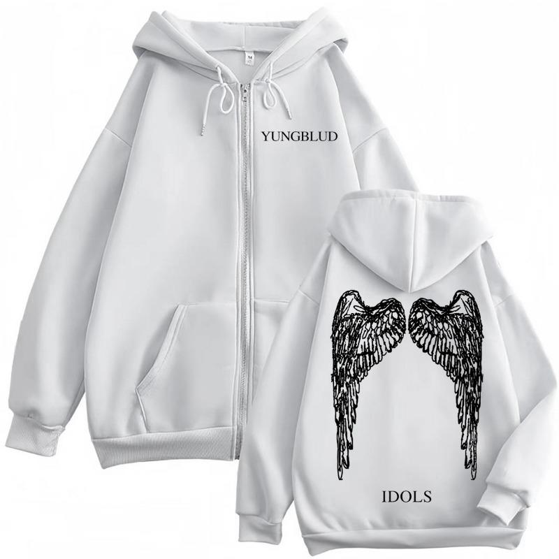 Yungblud 2025 New Album Idols Merch Zipper Hoodies Men Women Rock Hip Hop Zip Up Sweatshirts Fashion Casual Oversized Pullovers
