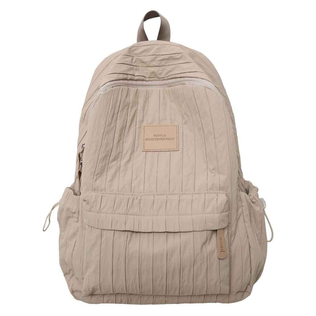 Schoolbag Korean Style Lazy Style Backpack Simple and Fresh College Student Backpack High Aesthetic Middle School Girls Large Capacity Backpack