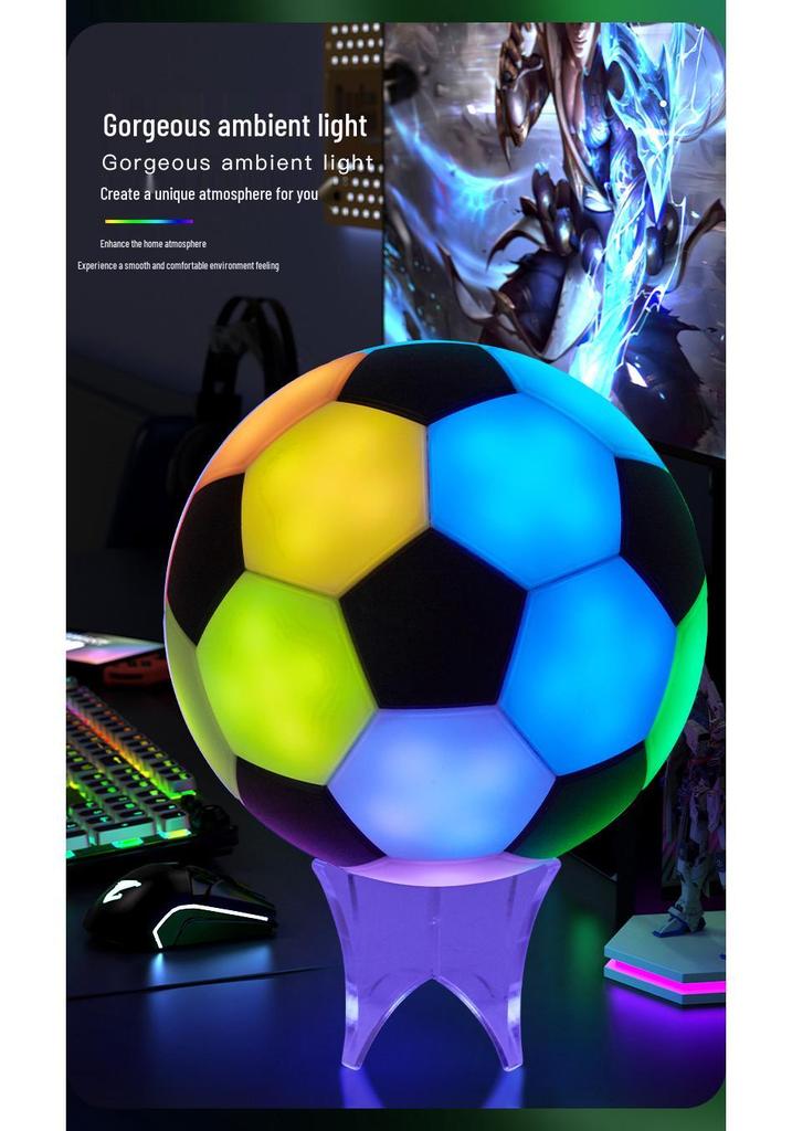 Rechargeable Touch-Control Smart Football Lamp: Night Light & Outdoor Camping Atmosphere Light
