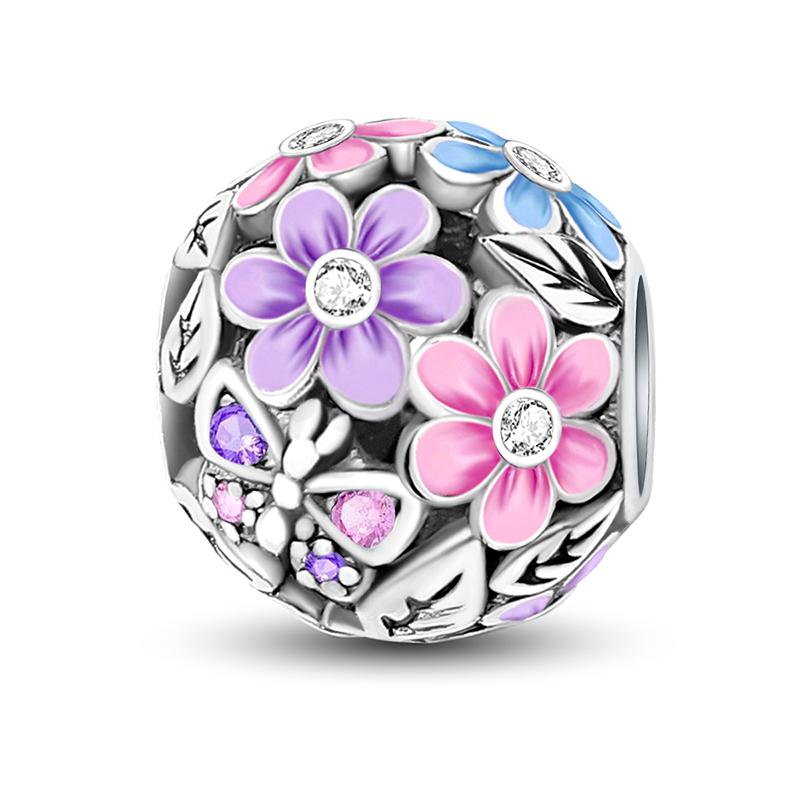 Copper Graduation Bouquet Bow Flowers Pendant Bead Diy Bracelet Bangle Making Gift Of High Quality Fine Jewelry