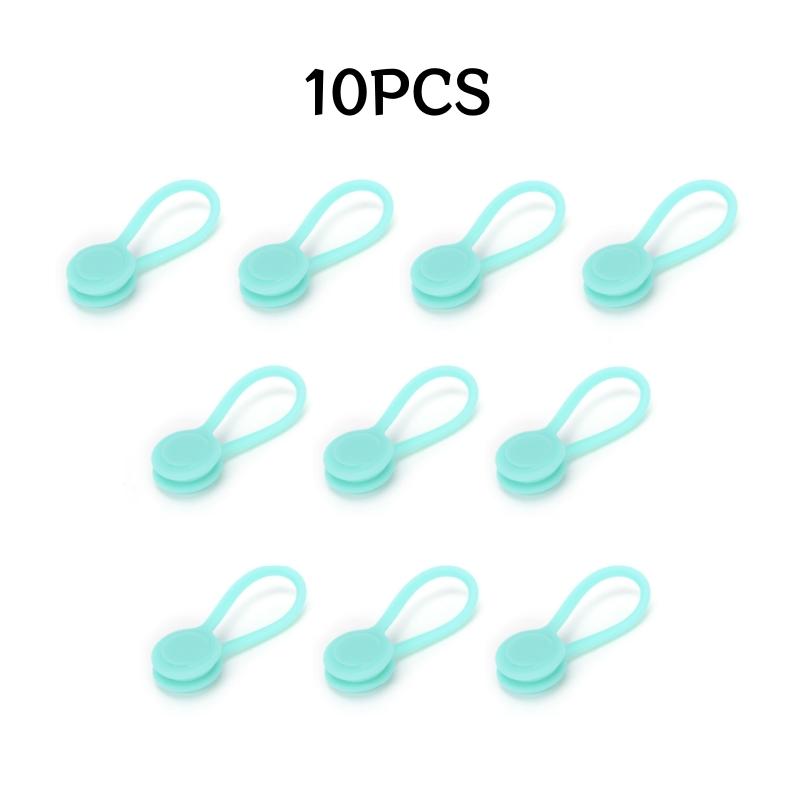 11/1pcs Reusable Magnetic Cable Ties Cord Organizer Silicone Magnetic Cords Tie Cord Winder for Earbuds Stuff Book Marker Fridge