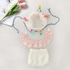 For Labubu V1 V2 Idol Cute Doll Clothes Fashion Sweater Outfit Accessories Sitting Party Pink White Striped Sweater Cup Clothing