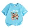 Kids Boys Girls 100% Cotton Crew Neck Short Sleeve T-Shirt Cute Cartoon Summer Beach Vacation Print Soft Casual Pullover Tee For Toddlers Children Dai