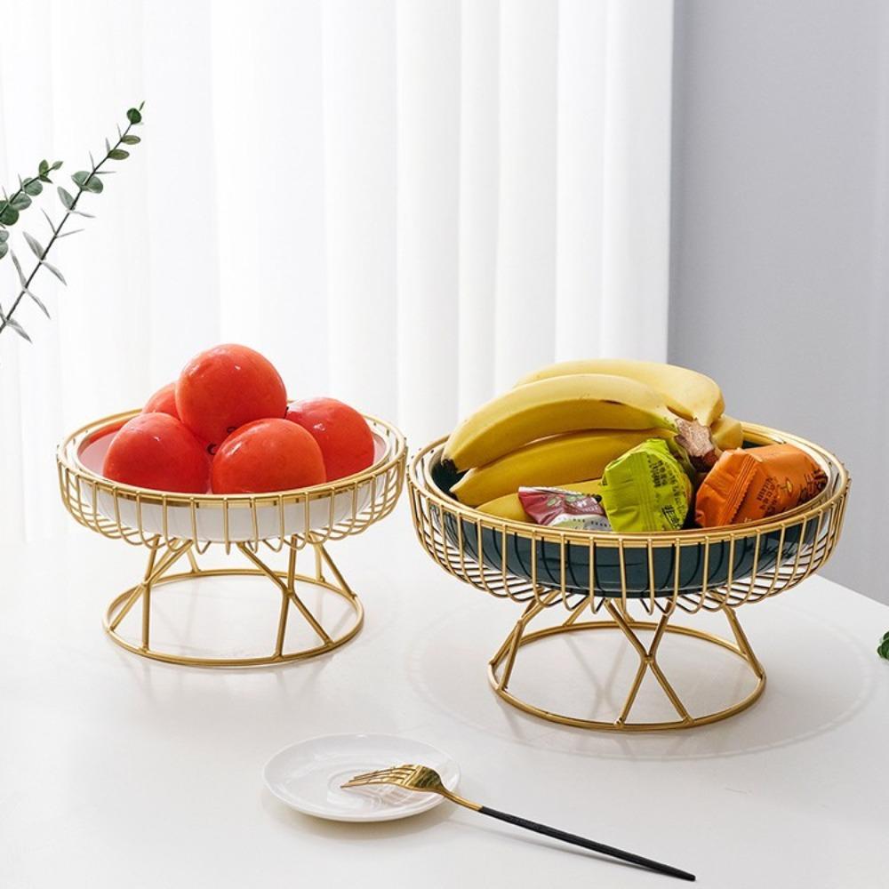 Light Luxury Fruit Plate Creative Living Room Home Fruit Basket Afternoon Tea Candy Dessert Stand Snack Tray Party Supplies
