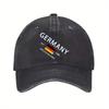 Germany Deutschland Flag Baseball Cap Black Adjustable Sports Hat for Men Women Casual Outdoor