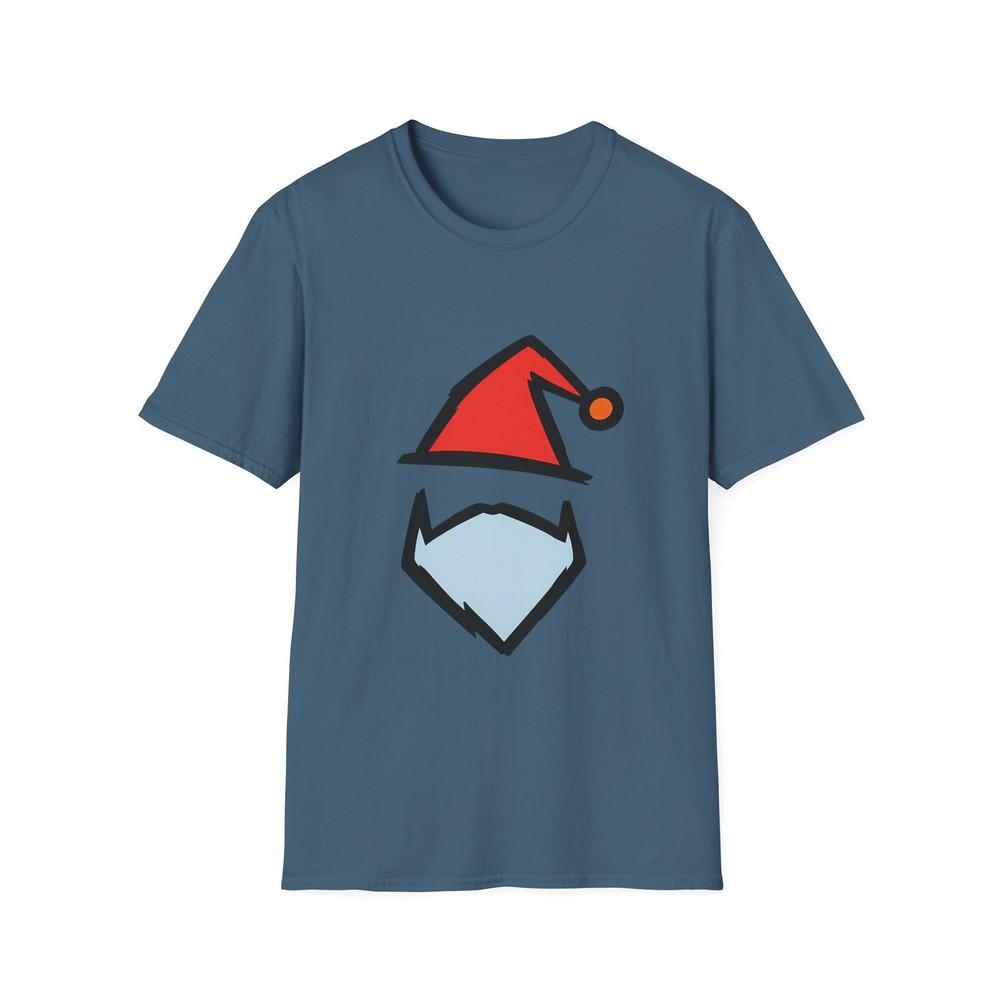 

Unisex Softstyle T-Shirt Abstract Santa Hat Icy Beard Minimalist Christmas 4XL