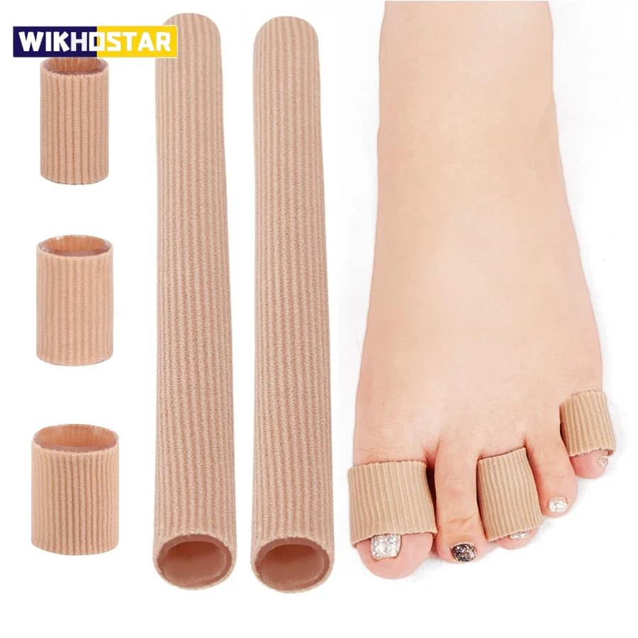 Soft Fiber Gel Toe Sleeves Breathable Silicone Tube Finger Protectors Corn Cushion Separator Foot Care Comfort And Protection