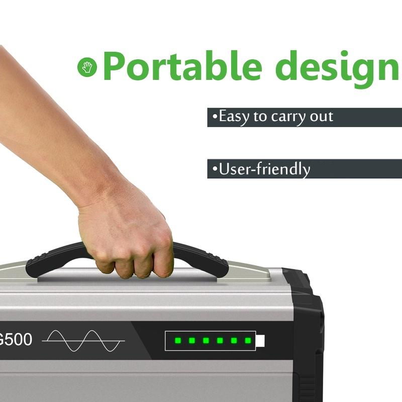 120000mAh 500W Stocare Energie Portabil Invertor Solar Generator UPS Alimentare Undă Sinusoidală Pură USB Afișaj LCD