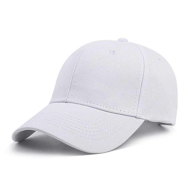 Solid color light board hat women's hard top versatile cap men's pure cotton baseball cap men's sun hat
