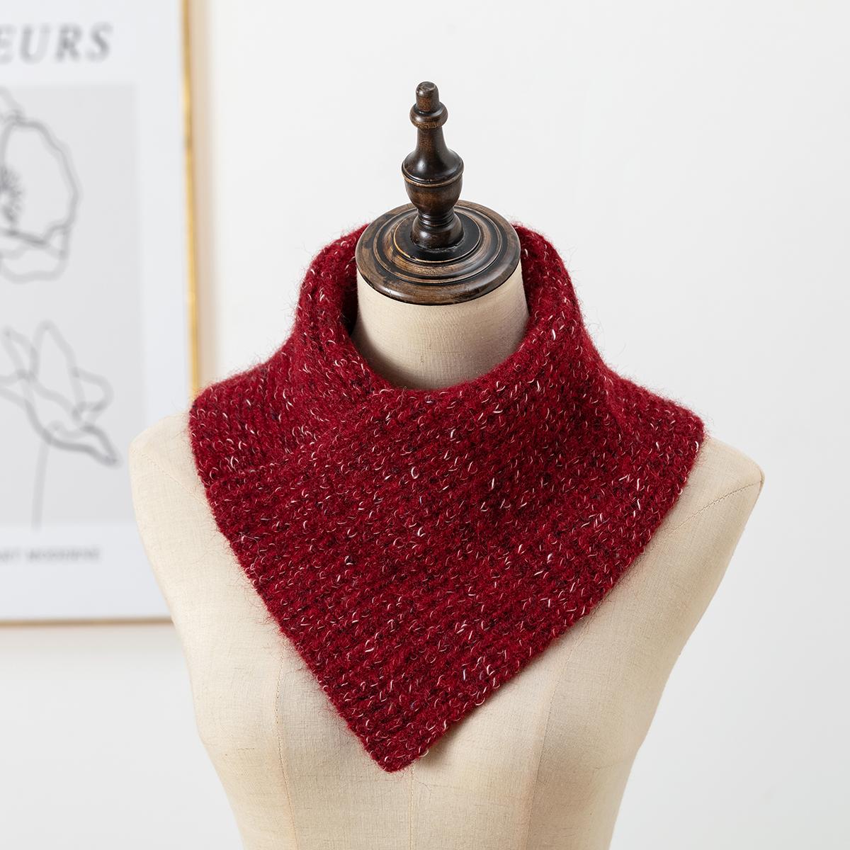 

Вязаный ложный воротник женский зимний согревающий шарф-кольцо защита шеи съемный воротник женский мягкий шарф