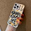 Apply Apple 11/11/11 Promax Mobile Phone Case Men and Women Iphone11 Literary Silver English Never Give Up