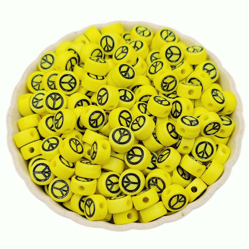 60Pcs 4*7mm Peace Shape Loose Beads DIY For Jewelry Making Necklace Bracelet Wholesale Pendant
