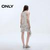 ONLY Women's 2025 Spring Floral Halter Round Neck Ruffle Mini Dress
