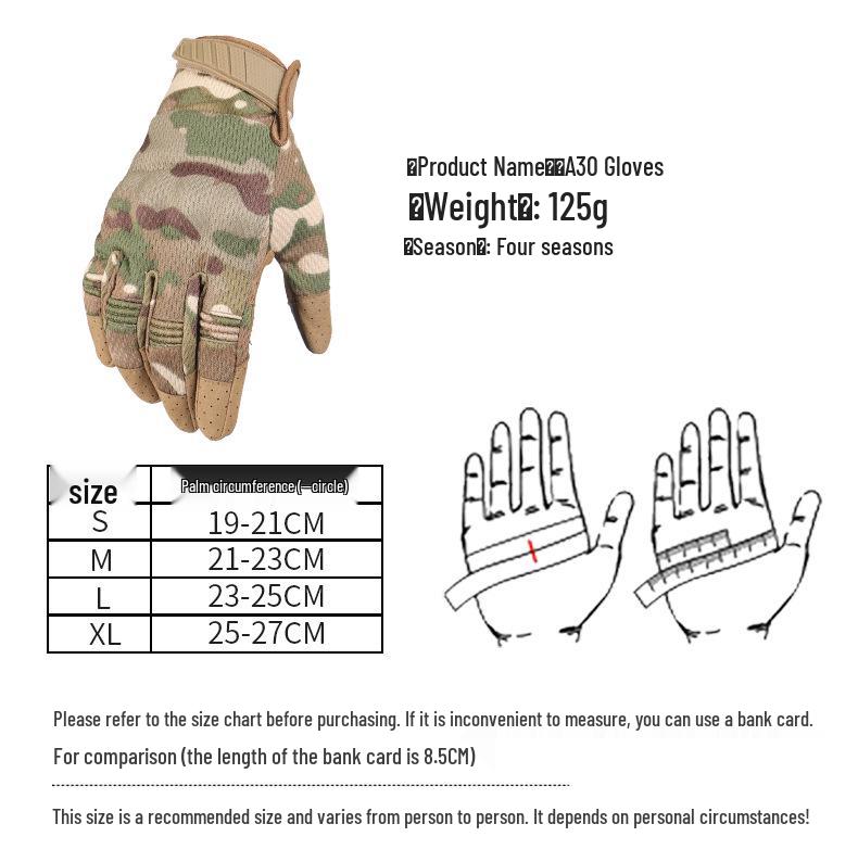 Men's Breathable Non-slip Tactical Gloves for Cycling, Motorcycling, Mountaineering, and Rock Climbing with Touchscreen Capability