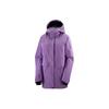 Standard Stance Solid Color Zip-Up Hooded Long Sleeve Jacket Women Jackets Purple LC2149200