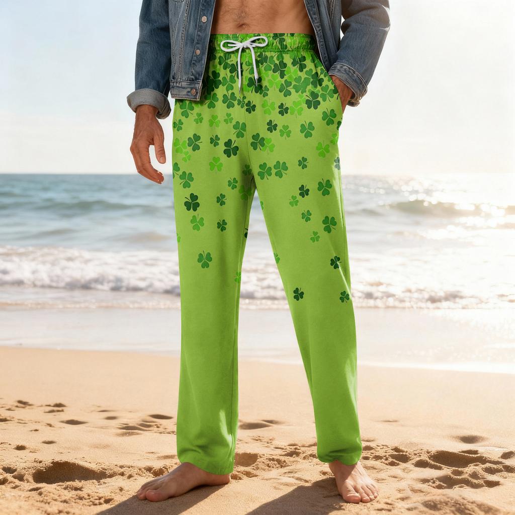 Men's Home Soft Pajama Pants Drawstring With Pockets Casual Sports Pants