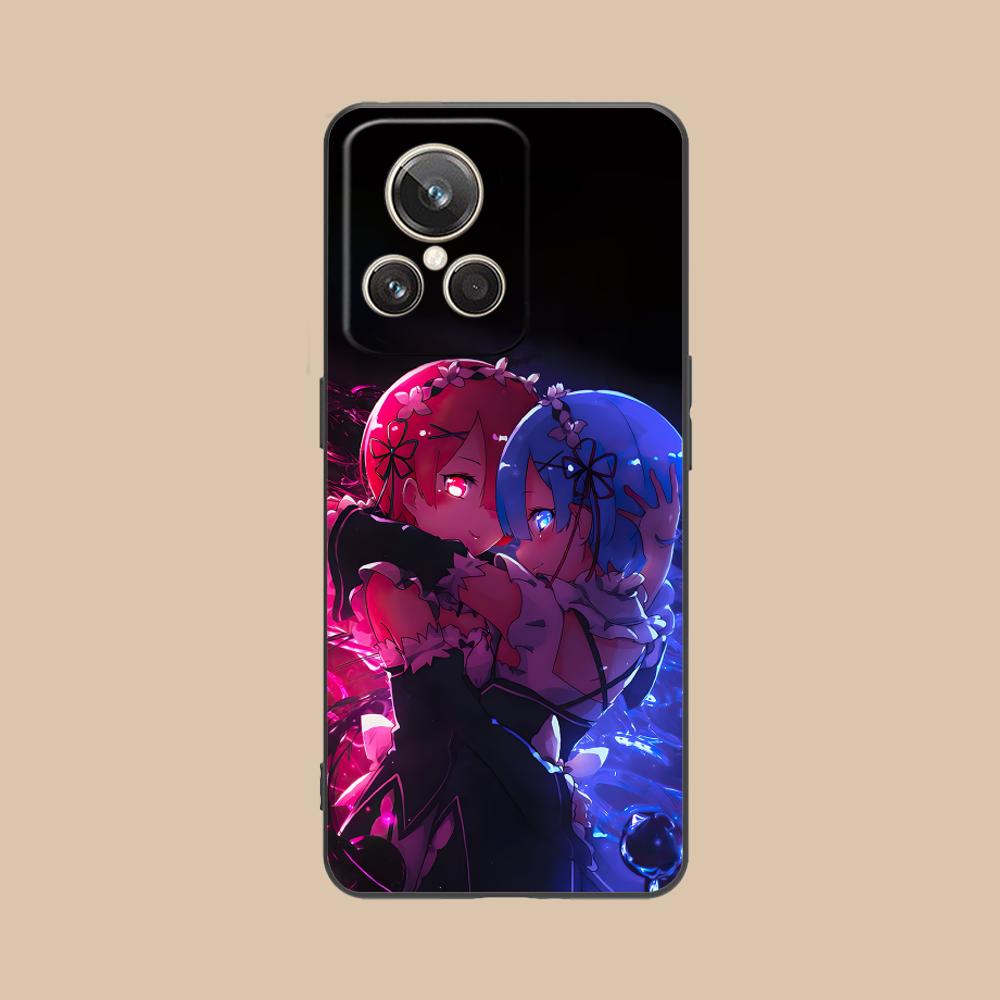 ReZero Rem Ram Matte TPU Mobile Phone Case for Realme 15 14 13 12 11 10 9 Pro Plus T i Lite 5G Colorful Printing Cover