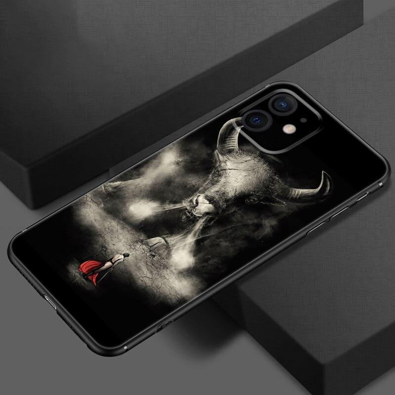 Spansk Matador Mobilskal För Apple iPhone 13 12 Mini 11 Pro XS Max X XR 8 7 6S 6 Plus SE 2020 5S 5 Mjukt TPU Svart Skydd